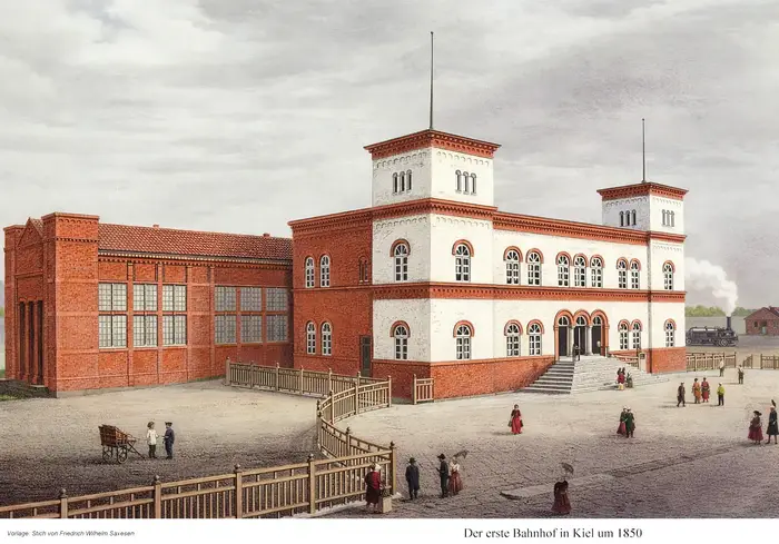 Erster Kieler Bahnhof 1846